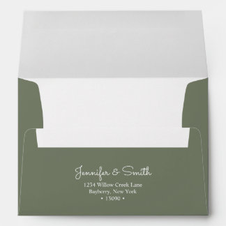 Enveloppe Cypress A7 minimaliste et sur un ton inv
