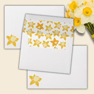 Enveloppe Daddodil jaune printemps