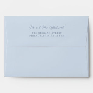 Enveloppe d'adressage du script de retour bleu pou