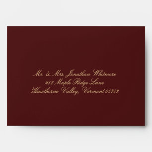 Enveloppe d'adresse de mariage en calligraphie Bou