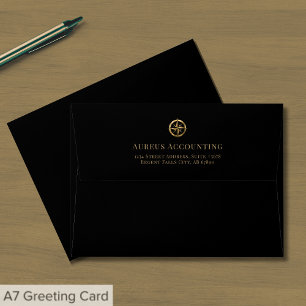 Enveloppe d'adresse de retour avec logo Gold