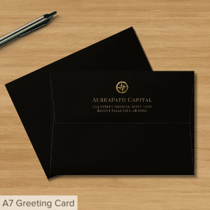 Enveloppe d'adresse de retour avec logo Gold Compa