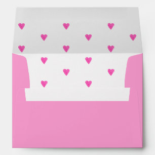 Enveloppe d'adresse de retour Baby shower Coeurs r