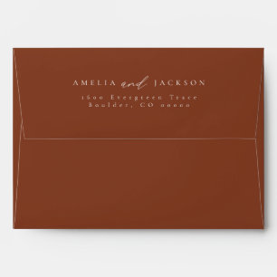 Enveloppe d'adresse de retour Boho Terracotta mode