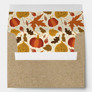 Enveloppe d'adresse de retour Citrouille Kraft Fal