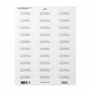 Enveloppe d'adresse de retour d'affaires moderne