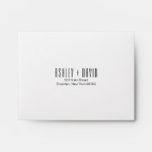 Enveloppe d'adresse de retour de carte de note mod