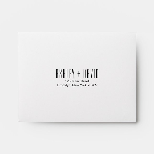 Enveloppe d'adresse de retour de carte de note mod (Devant)