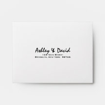 Enveloppe d'adresse de retour de la carte de note