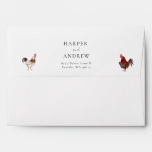 Enveloppe d'adresse de retour de poulet