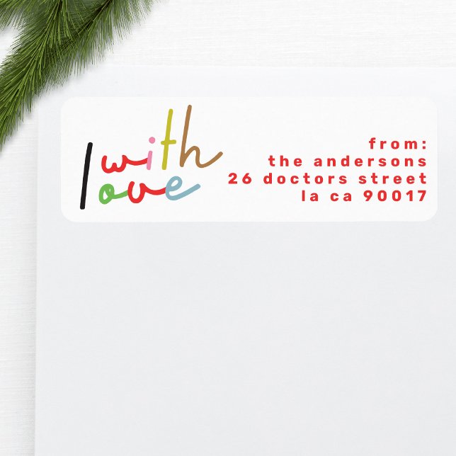 enveloppe d'adresse de retour de vacances rétro co (Créateur téléchargé)