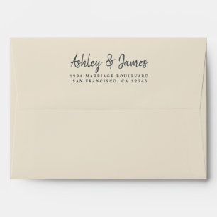 Enveloppe d'adresse de retour du Mariage blanc ant