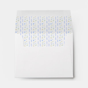 Enveloppe d'adresse de retour florale blanche