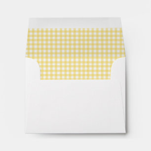Enveloppe d'adresse de retour Jaune et blanche en