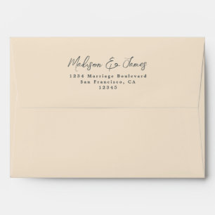 Enveloppe d'adresse de retour Mariage ivoire