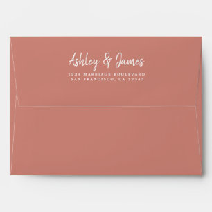 Enveloppe d'adresse de retour Mariage TerraCotta