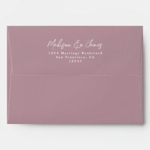 Enveloppe d'adresse de retour Mauve Purple Mariage