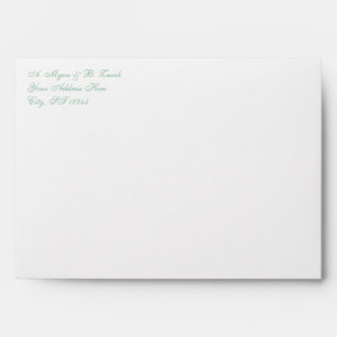 Enveloppe d'adresse de retour Mint White A7 pour 5