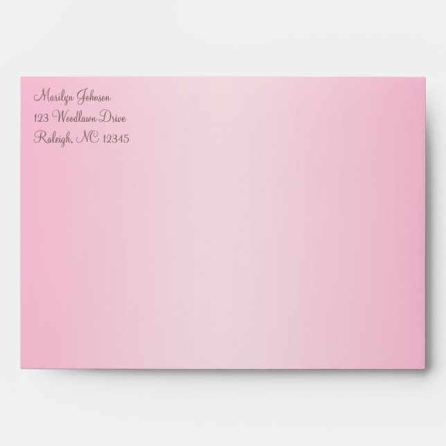 Enveloppe d'adresse de retour Mocha et Pink pour 5 (Devant)