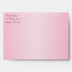 Enveloppe d'adresse de retour Mocha et Pink pour 5