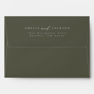 Enveloppe d'adresse de retour moderne et élégante