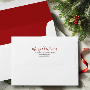 Enveloppe d'adresse de retour Noël 4x6