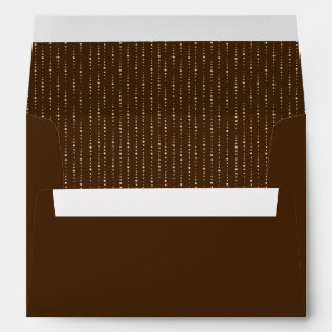 Enveloppe d'adresse de retour Ornate en bronze cla