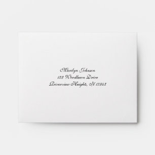 Enveloppe d'adresse de retour pour carte RSVP