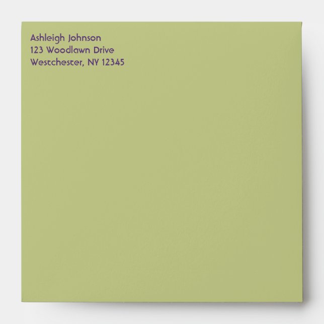 Enveloppe d'adresse de retour pour Invitations Car (Devant)