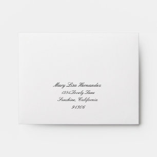 Enveloppe d'adresse de retour pour RSVP