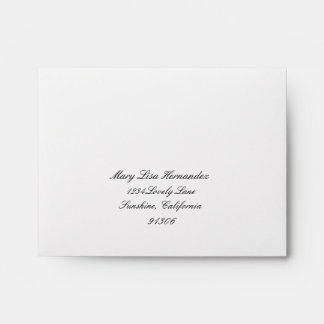 Enveloppe d'adresse de retour pour RSVP