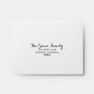 Enveloppe d'adresse de retour pour RSVP