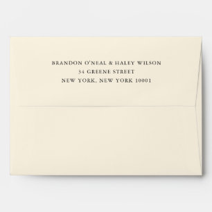 Enveloppe d'adresse Mariage Creme simple