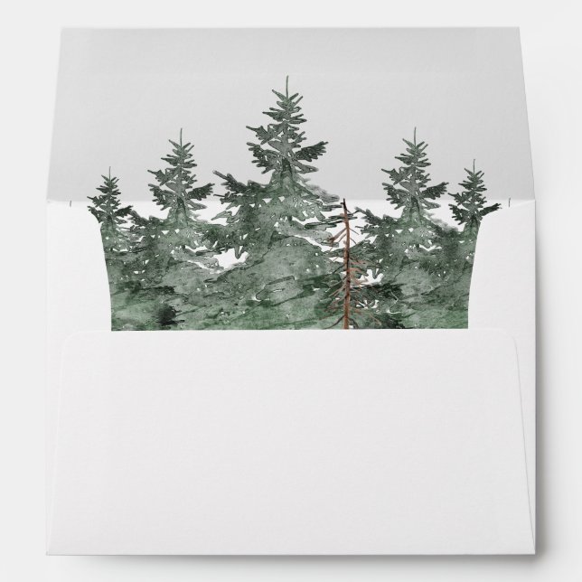 Enveloppe d'adresse Mariage Pine Tree Mountain (Dos (Bas))