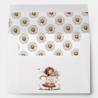 Enveloppe Daisy‑Lined “Happy Mother’s Day” Envelope