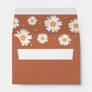 Enveloppe Daisy Retro Invitations d'anniversaire 