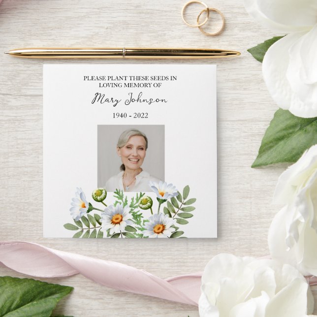 Enveloppe Daisy Seed Packet  Funeral Envelope (Wedding)