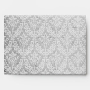 Enveloppe Damas d'argent vintage : Mariage de lin personnali