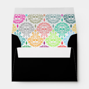 Enveloppe Damas mortes - Crânes de sucre chic sur mesure