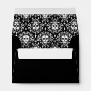 Enveloppe Damas mortes - Crânes de sucre chic sur mesure