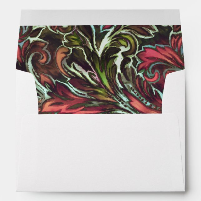 Enveloppe Damas multicolore (Dos (Bas))
