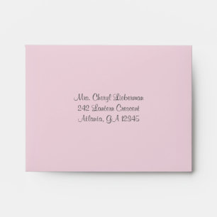 Enveloppe Damas rose et gris pour carte RSVP