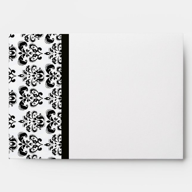 Enveloppe DAMASK, noir et blanc (Devant)