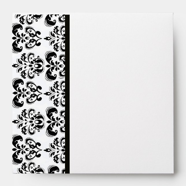 Enveloppe DAMASK, noir et blanc (Devant)