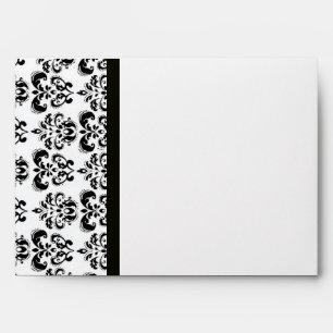 Enveloppe DAMASK, noir et blanc jaune