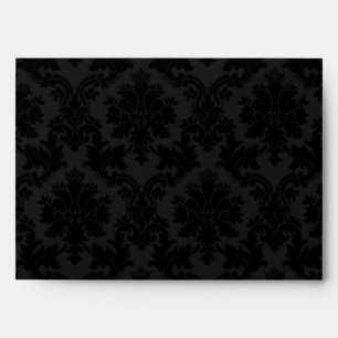 Enveloppe damassé de noir de l'enveloppe 5x7 en dehors des