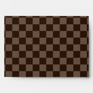 Enveloppe Damier Brun foncé et Quincy