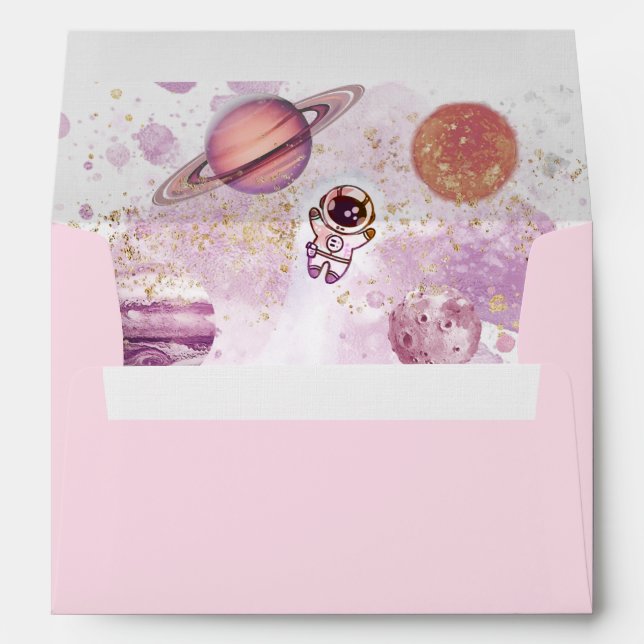 Enveloppe d'anniversaire de la fusée spatiale (Dos (Bas))