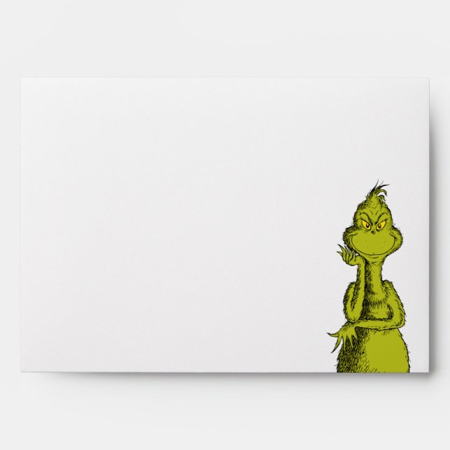 Enveloppe d'anniversaire du flocon de neige Grinch (Devant)