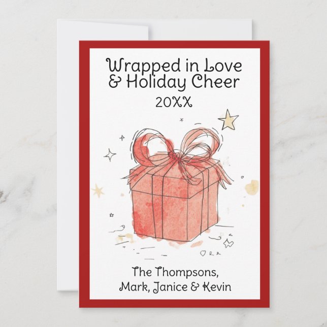 Enveloppé dans l'amour et la carte de vacances Che (Devant)